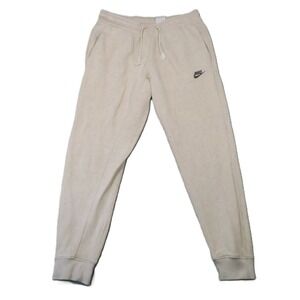 Nike Sportswear Fleece Joggers Men S Beige Speckled Drawstring Casual Athleisure